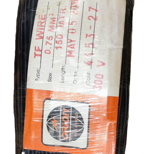 ACME & MARTON TF Wire 18 0.75mm Stranded black electrical wire pack with label