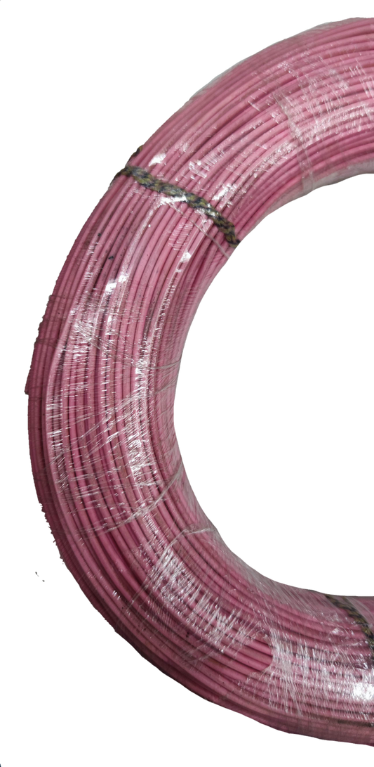 Coiled ACME & MARTON TF Wire 18 0.75mm Stranded in pink insulation for electrical wiring