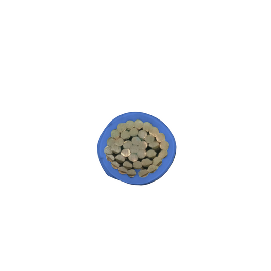 Phelps Dodge THHN Wire with multiple copper conductors in blue insulation for electrical applications