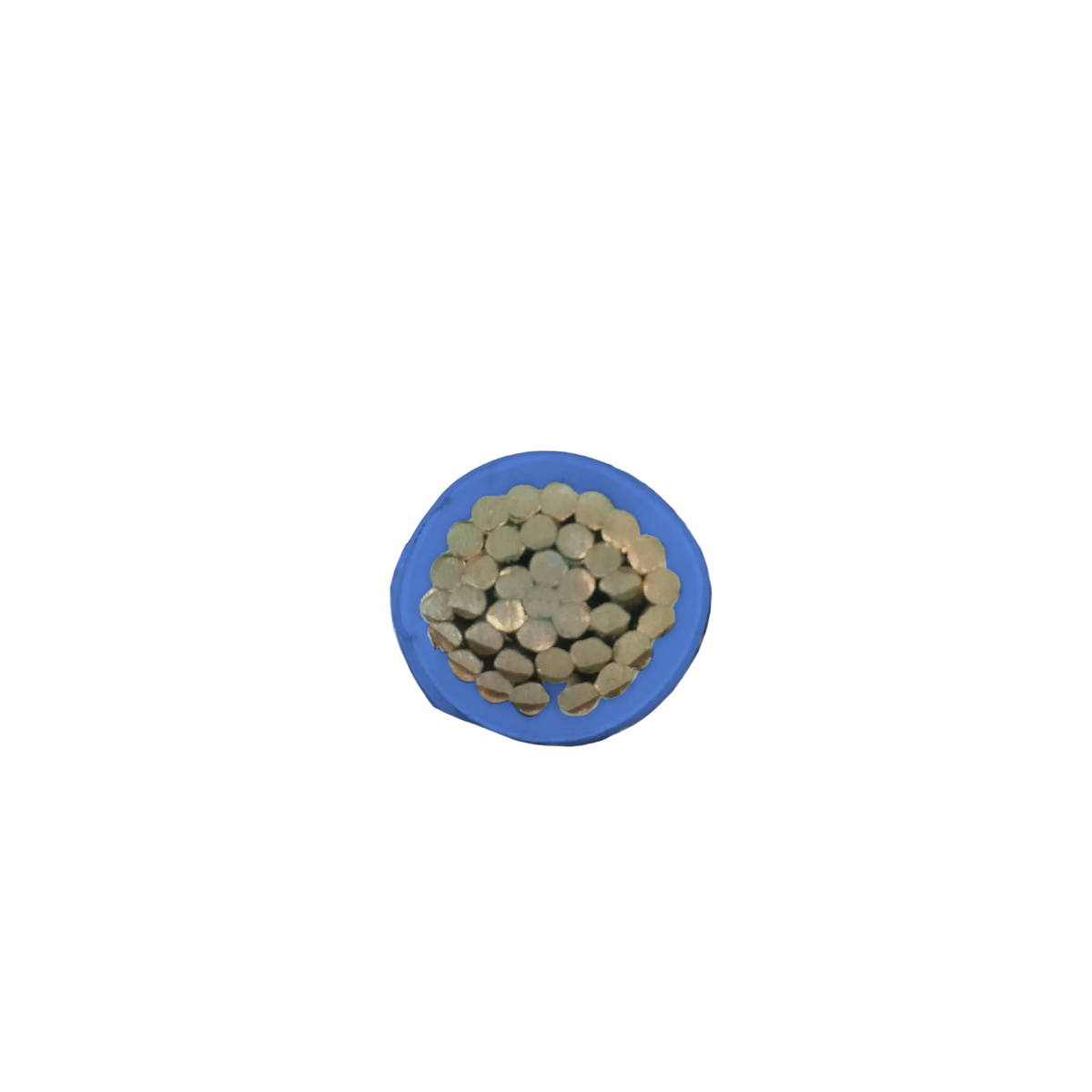 Phelps Dodge THHN Wire with multiple copper conductors in blue insulation for electrical applications