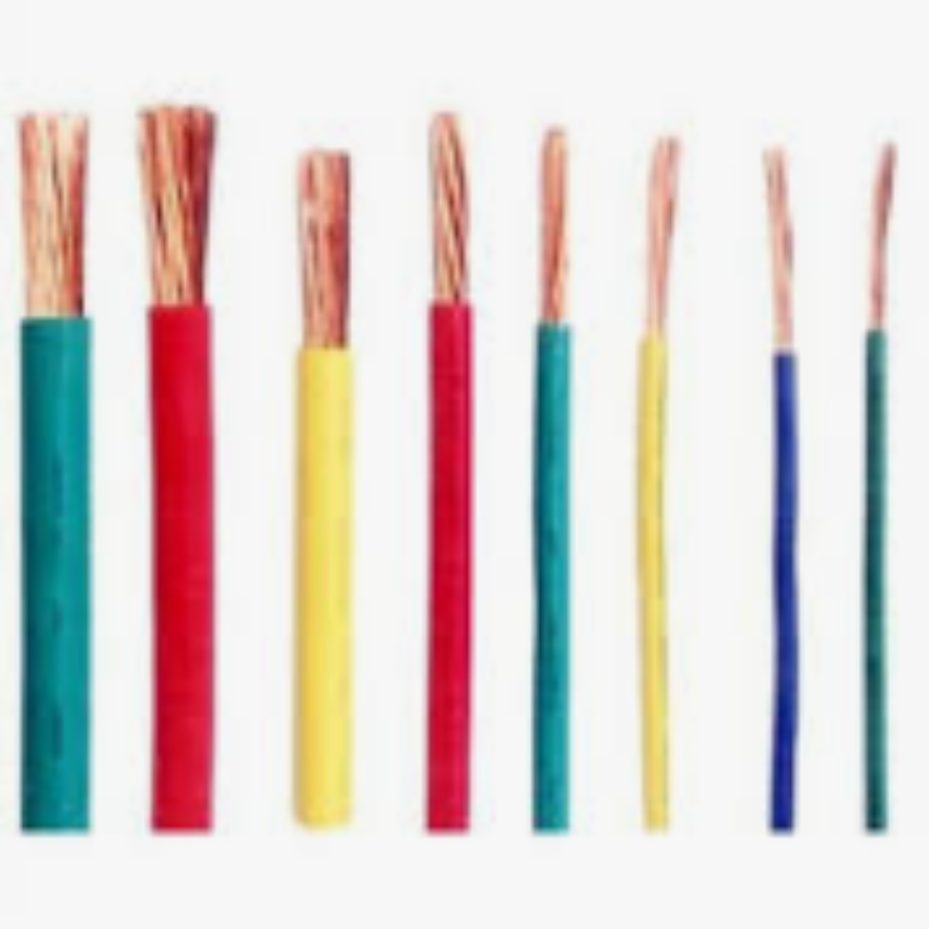 Duraflex THHN wire 10 AWG red per meter with various color-coded electrical wires