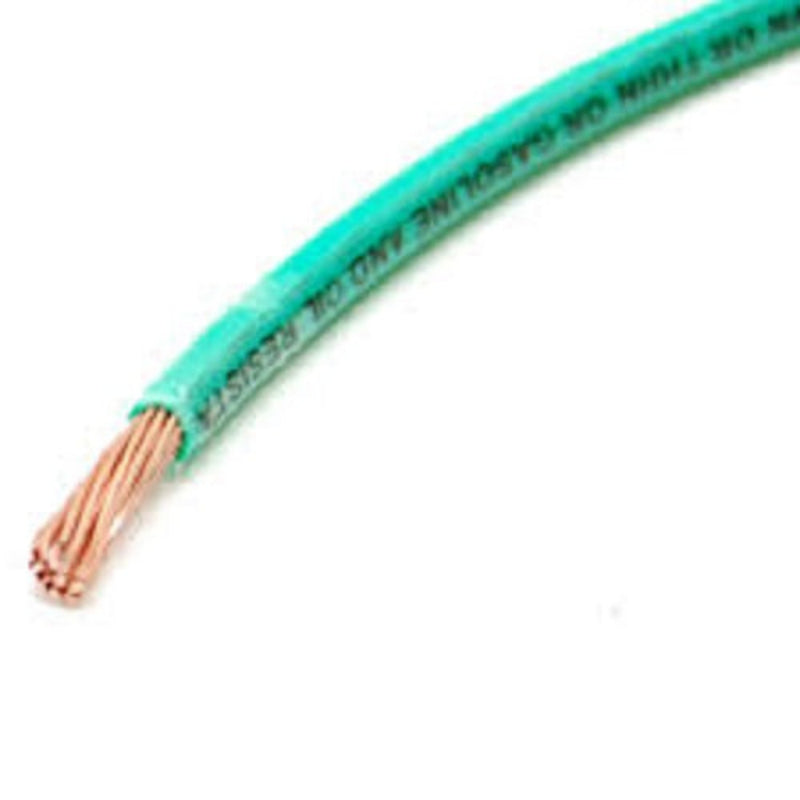 Phelps Dodge THWN Stranded AWG 8 Green electrical wire with exposed copper strands