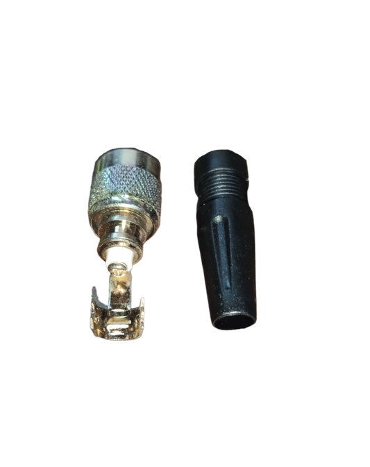 TNC Connector Male with Rubber Boot electrical circuitry part from China with metal and black plastic components
