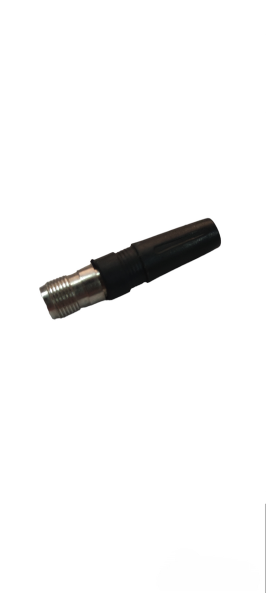 TNC Plug Connector for Coaxial Cable with metal threading and black insulated grip from China