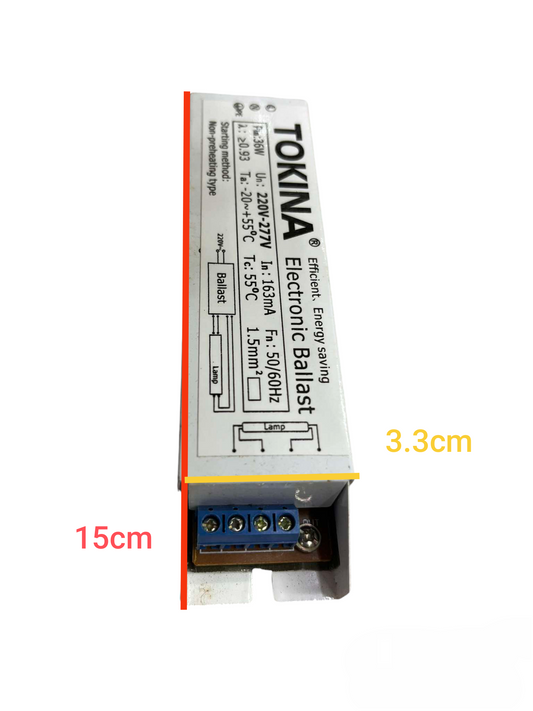 Tokina 1x36W Electronic Ballast 220V for lighting installation and accessories with energy saving feature