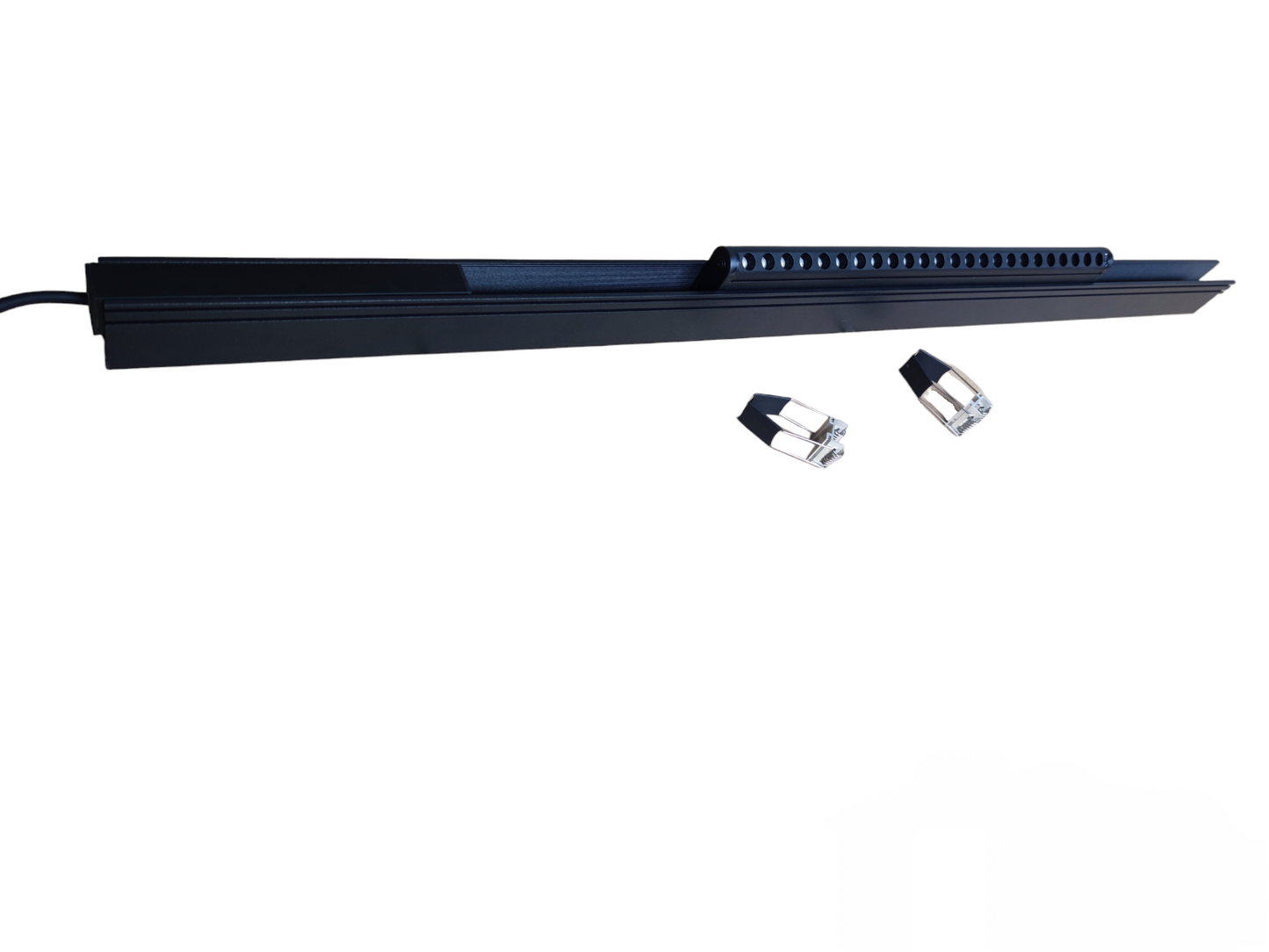 ILLUMIQ TERRA Track Light 1 Meter 50mm with 24W black ceiling lighting fixture with two small LED components