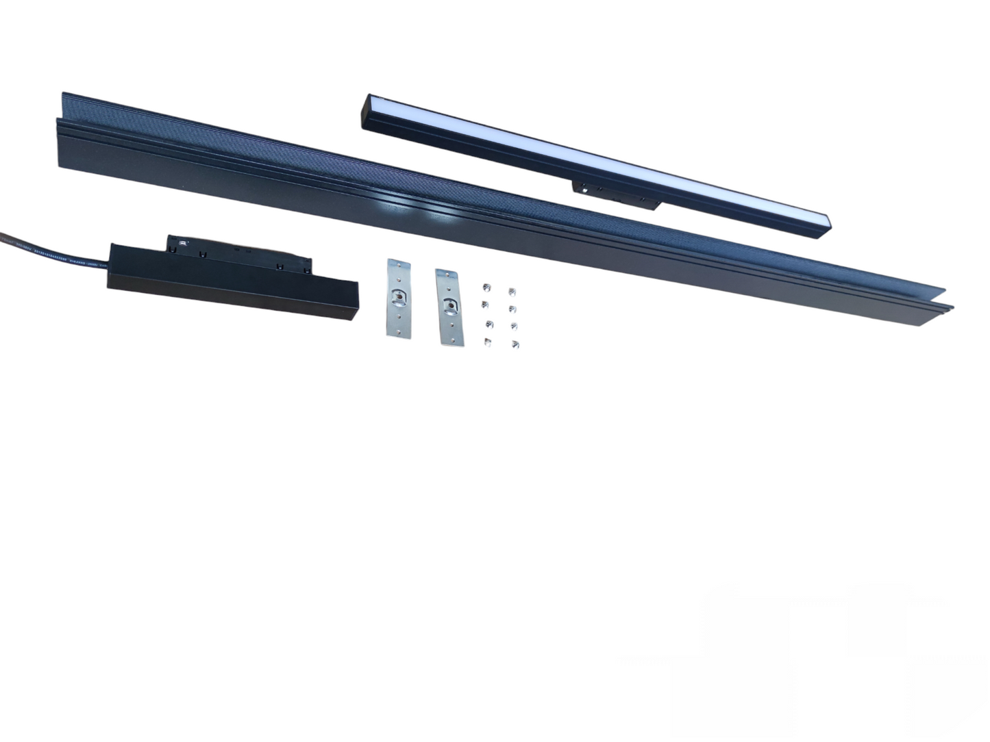 ILLUMIQ TERRA Track Light 220V Cool White 4000K with black mounting rail and installation accessories