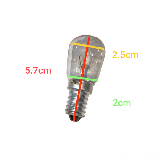 Tungsram 15W Pigmy Bulb E14 220V incandescent bulb with 5.7 cm length and 2.5 cm glass diameter