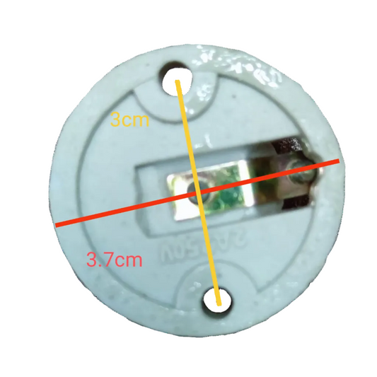 E14 porcelain socket receptacle white round lamp holder with two screw holes and metal contact for lighting fixtures