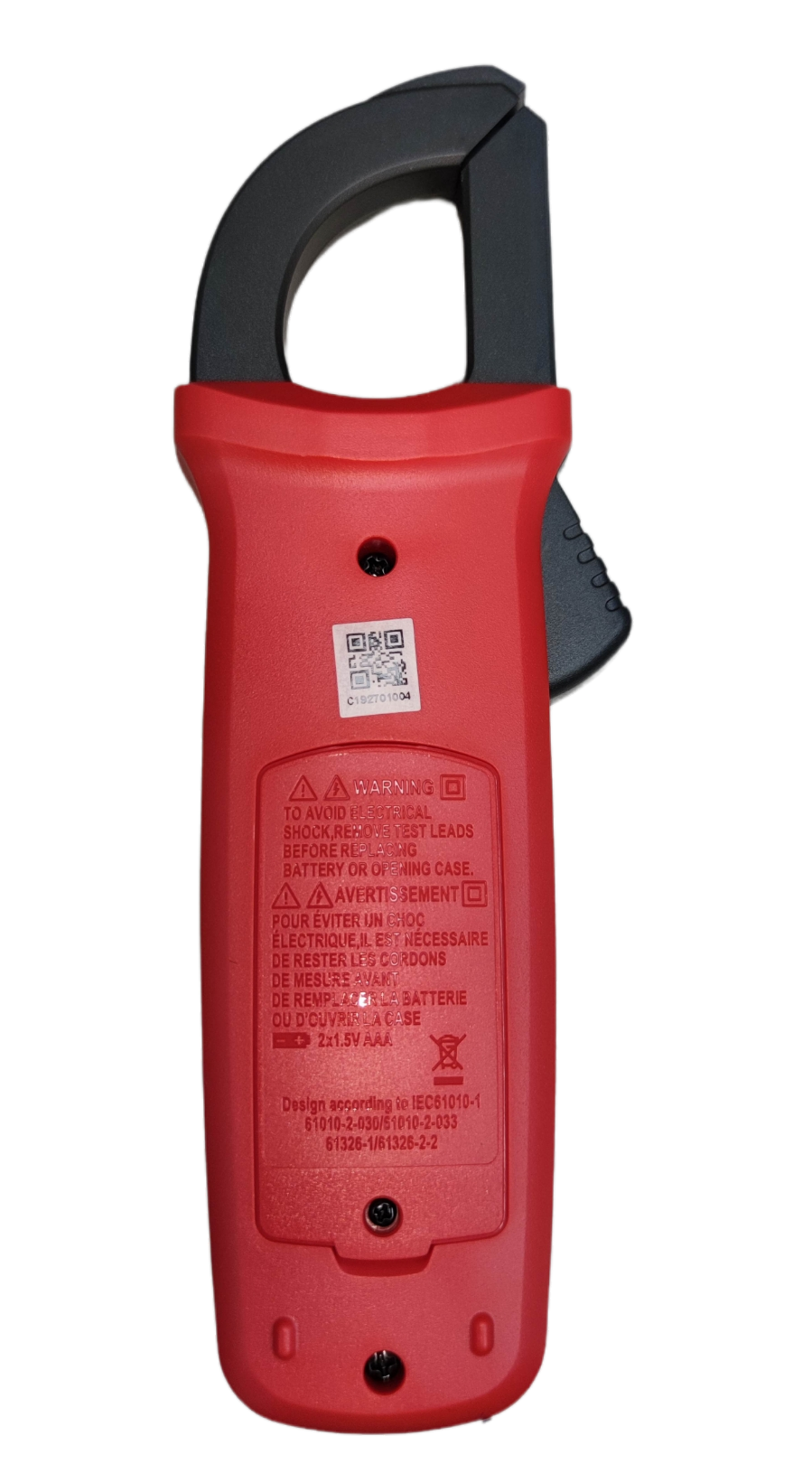 UNI-T Digital Clamp Multimeter 400A with red and black ergonomic design for electrical testing