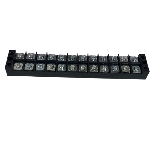 Grippes 45A 12Pairs Terminal Block 600V black screw terminal strip 24 positions for electrical circuitry connections