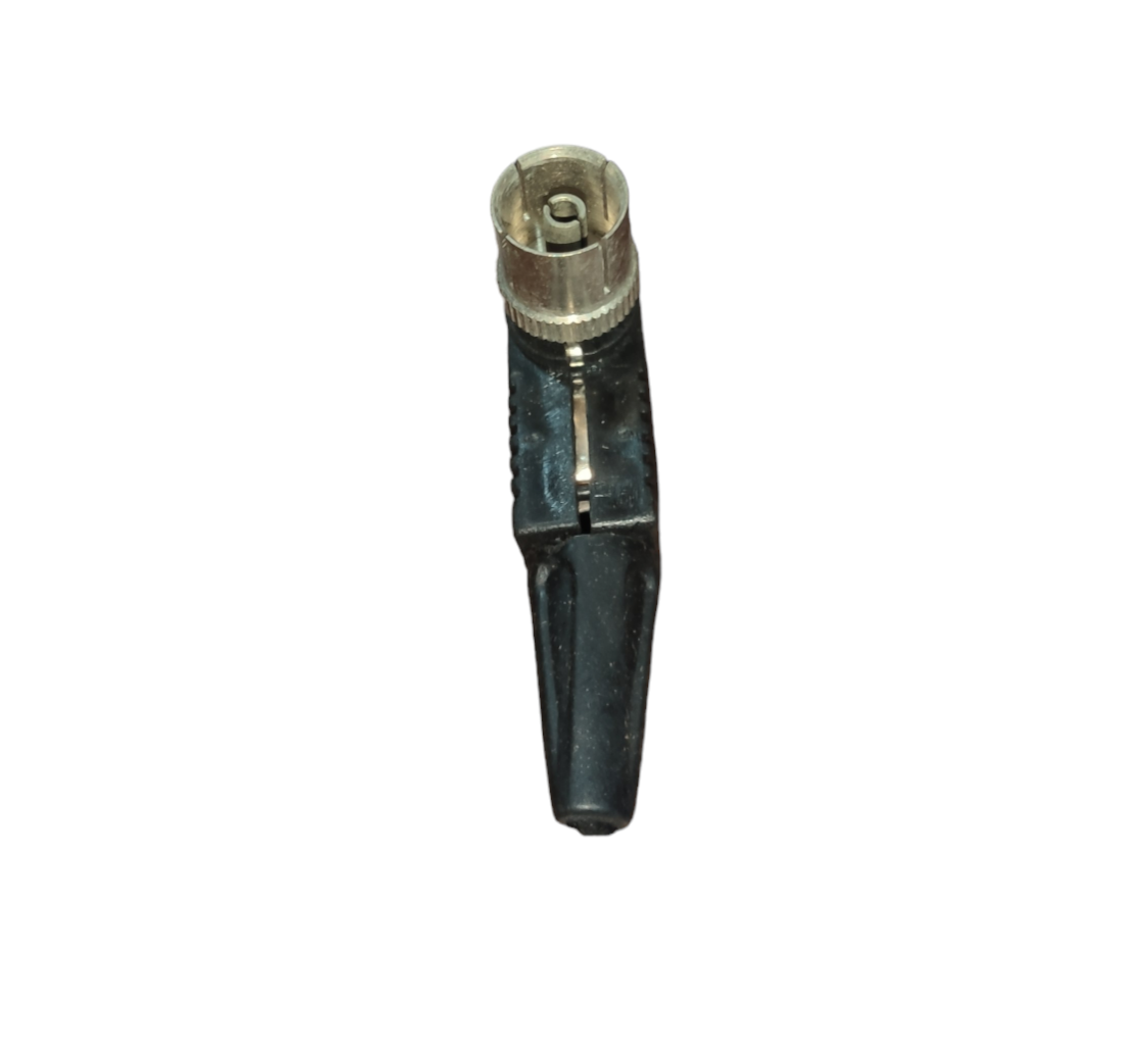 Right angle PAL Plug L Type coax TV connector with black rubber housing for CCTV and antenna