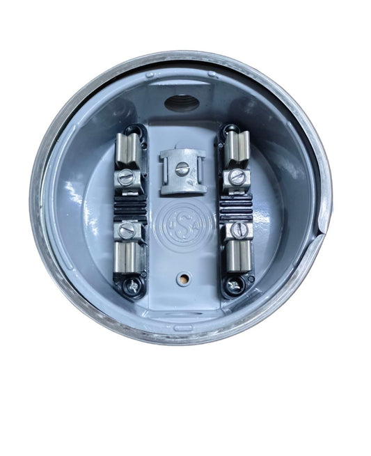 USA Round Meter Base 1 inch electrical circuitry part with metal and screw connectors