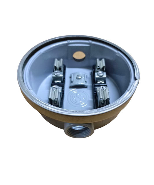 USA Round Meter Base 1 electrical meter socket base with metal terminals for wiring connections