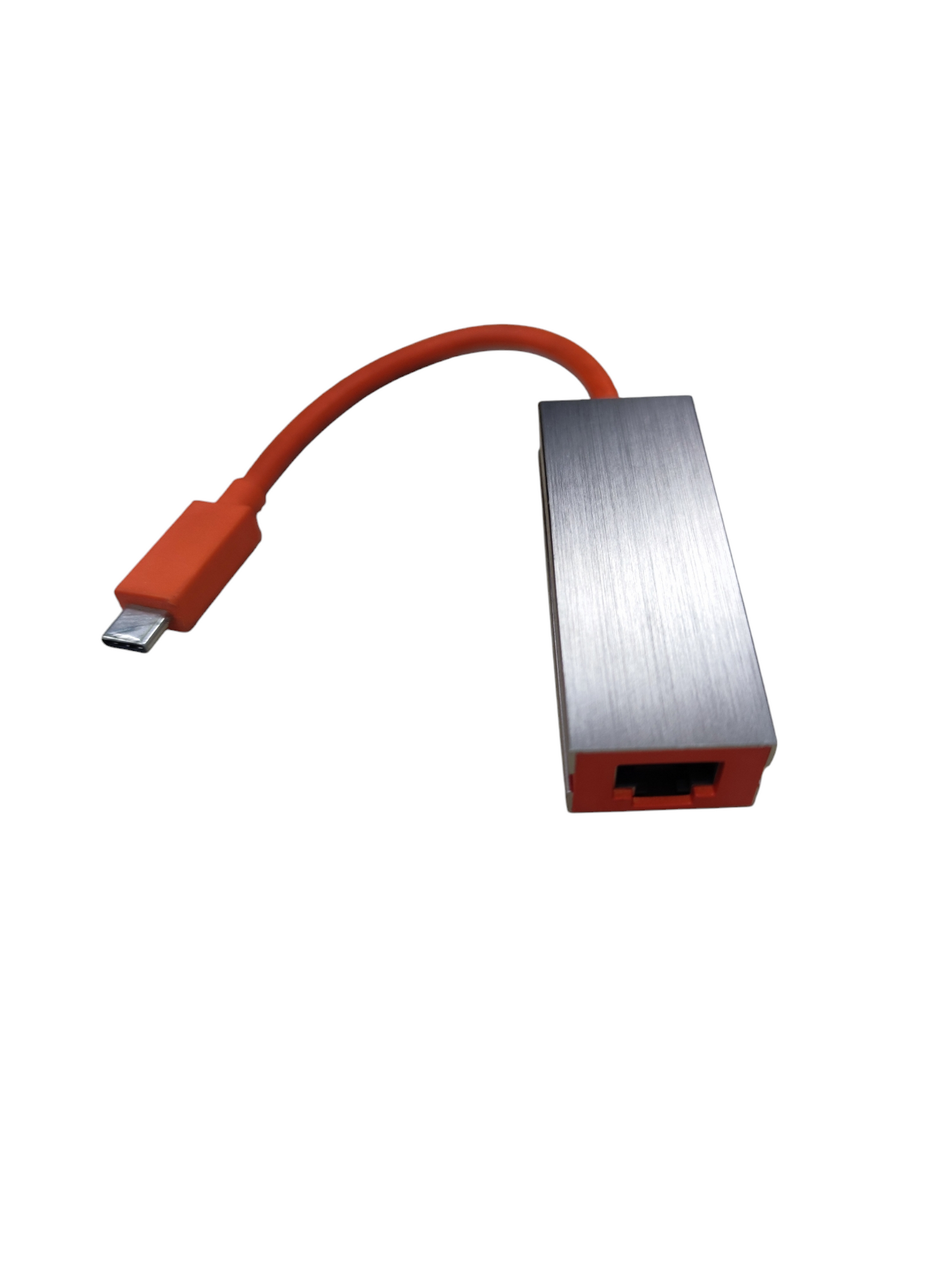 USB-C to HDMI Adapter 720P with orange cable and silver aluminum casing for USB hub connection