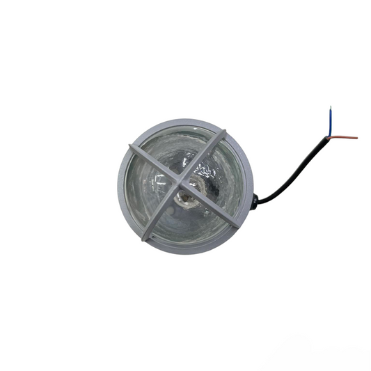 Globe Vapor Lamp Glass Clear E27 60W 220V lighting installation accessory with protective metal cross frame