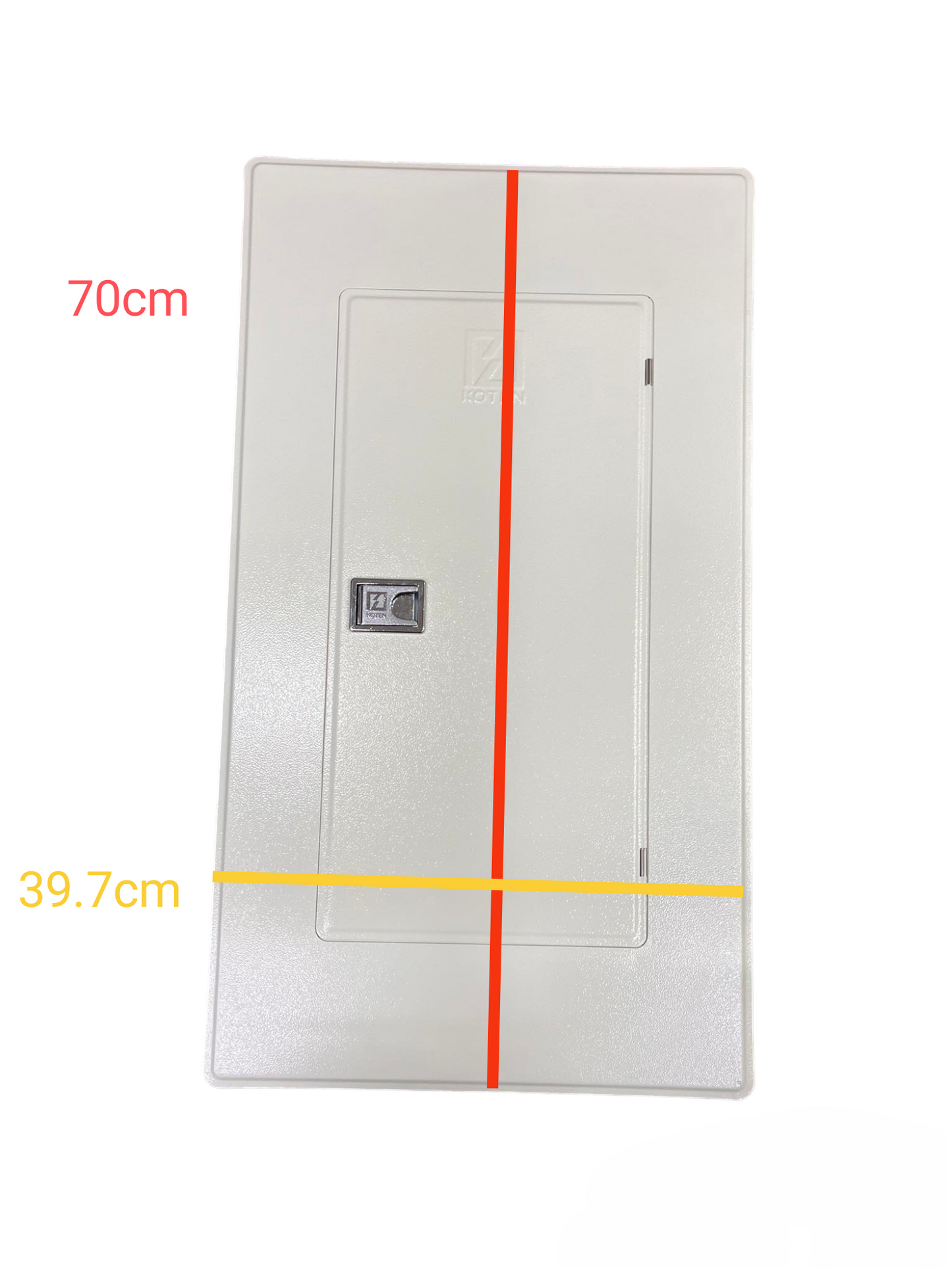 Koten and Taiyou 200A panel board with circuit breakers in white with door and lock