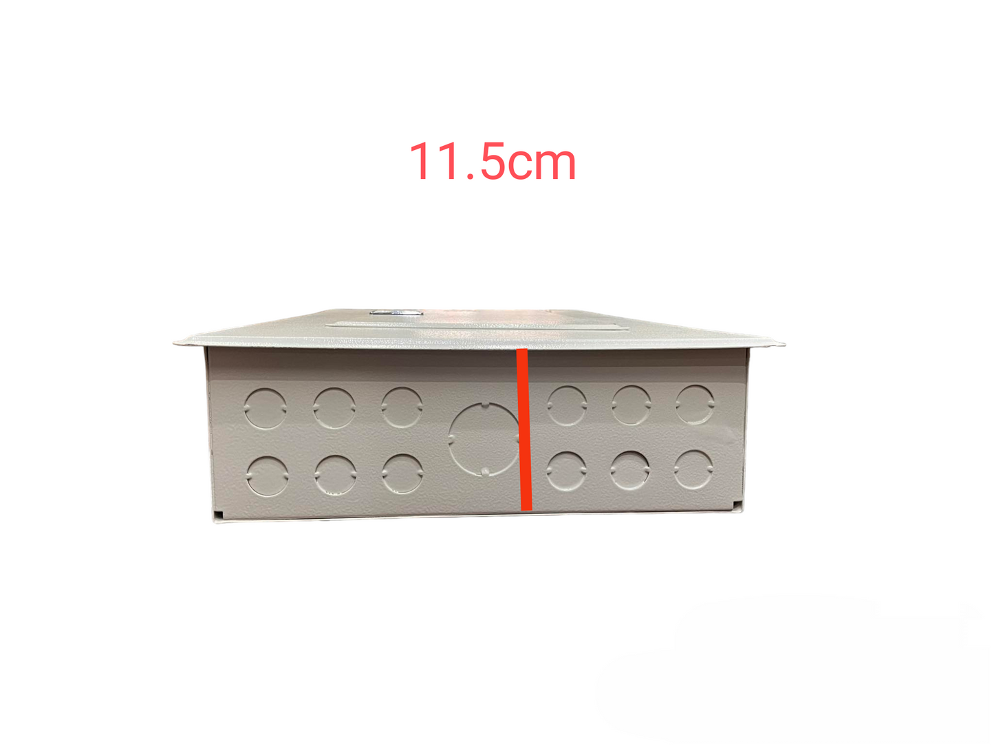 Koten & Taiyou 200A panel board with circuit breakers showing side view and multiple knockout holes