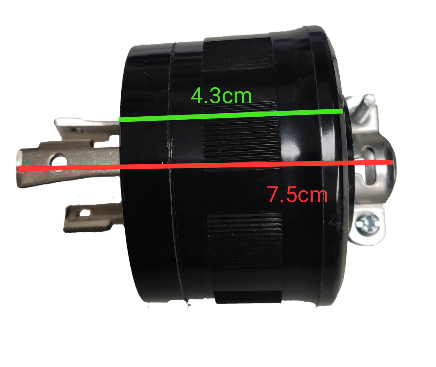 Electx Electrical Supply 30A twist lock plug 250V black power plug with metal prongs