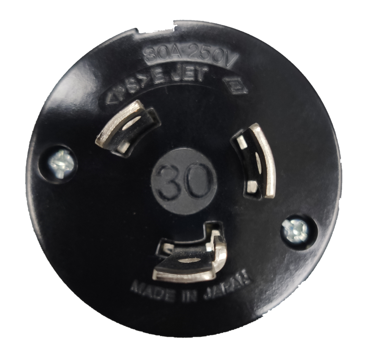 Electx Electrical Supply 30A twist lock plug 250V black round power point with metal prongs
