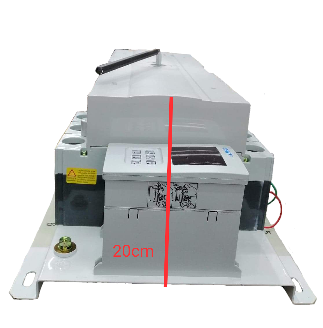 Chint automatic transfer switch 630A electrical circuitry component with control panel and mounting base