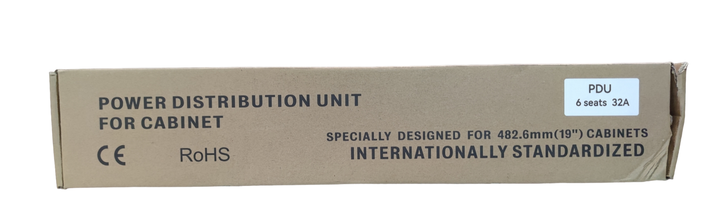 Grippes PDU for data cabinet 32A power distribution unit in a cardboard box for 19-inch cabinets