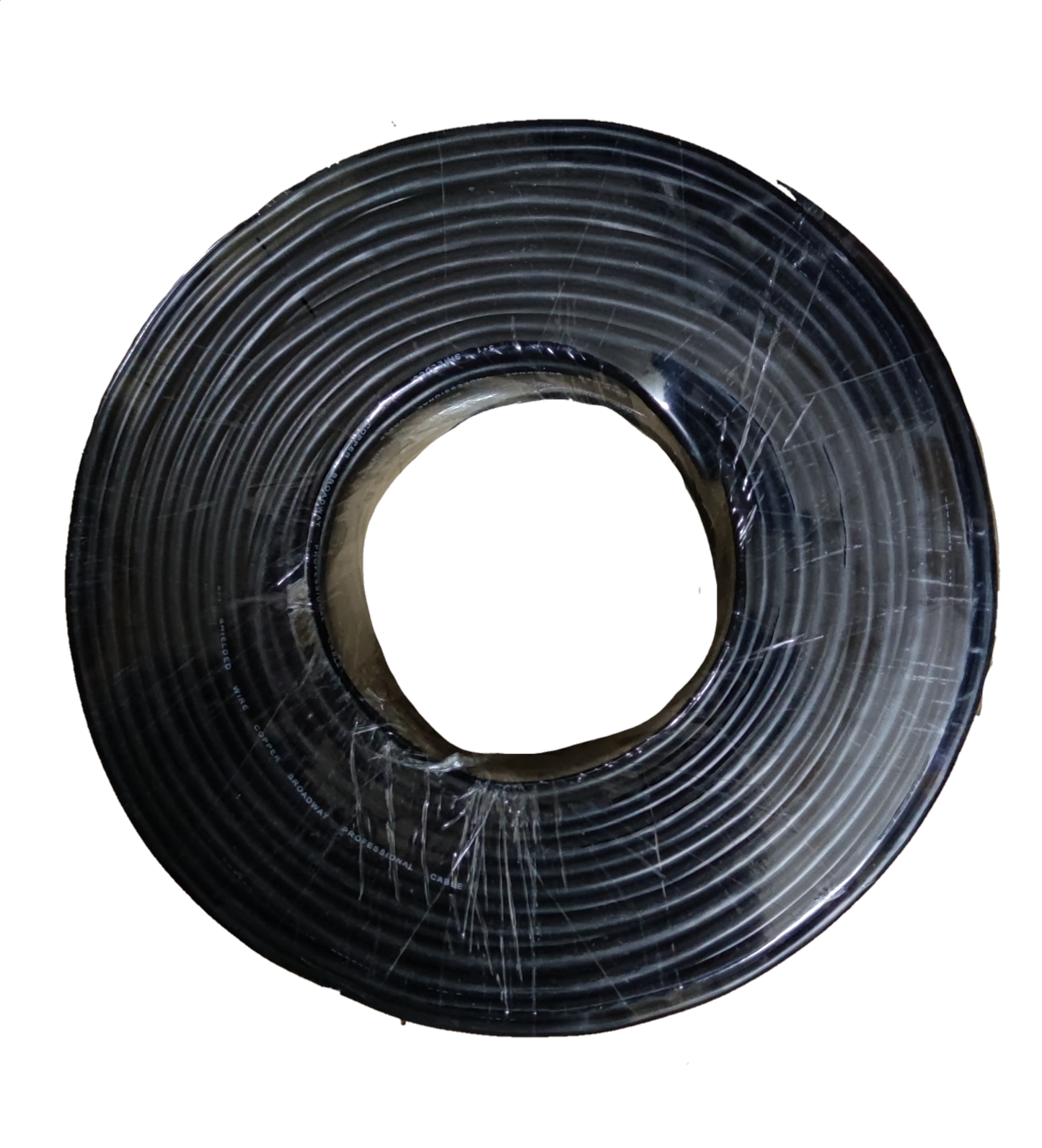 Roll of Electx Electrical Supply Shielded Copper Stranded Wire coiled and wrapped for protection