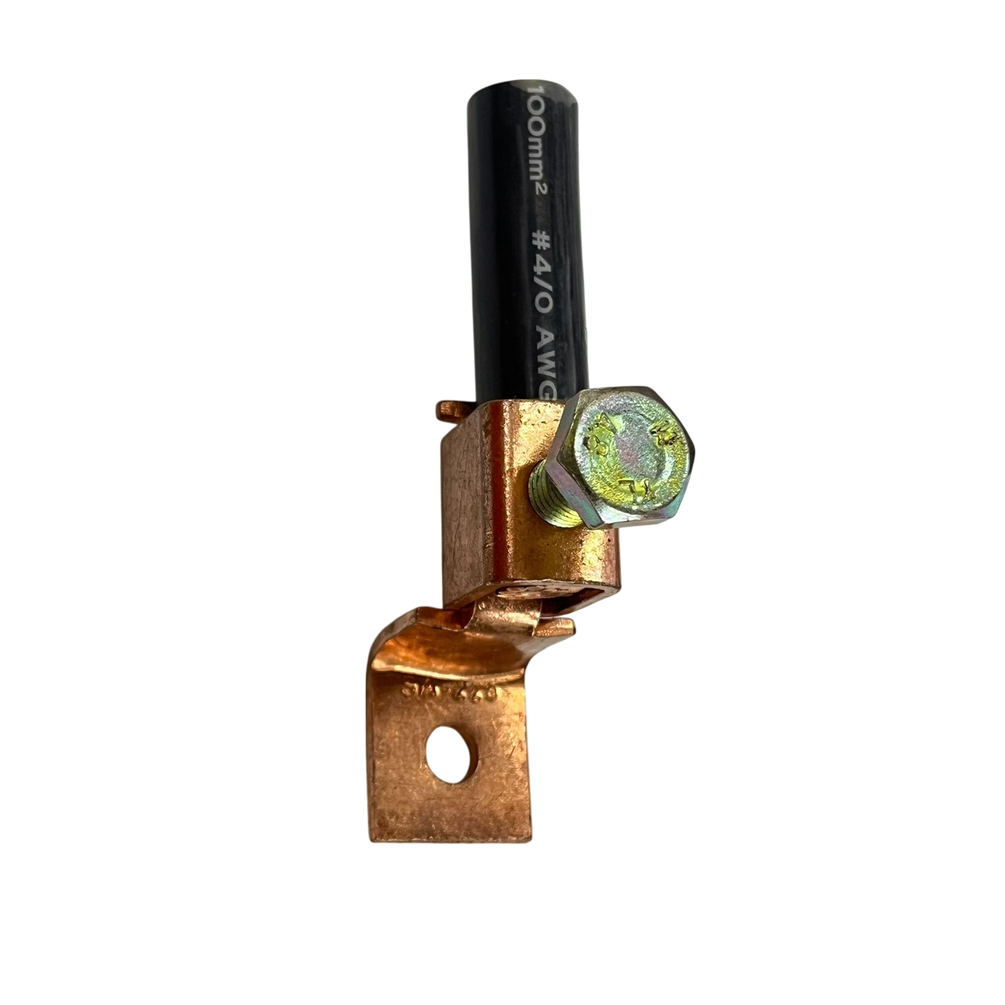 Local brand Solderless Terminal Lugs 80mm-100mm copper electrical connector with black wire and bolt Solderless Terminal Lugs 80mm-100mm Wire Size Copper, AWG 3/0-4/0 SA-225 Electx ELectrical Supply