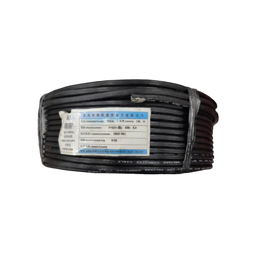 Grippes VGA cable spool with 96 Strands Shielding Ground and 150 meters length for stable signal transmission