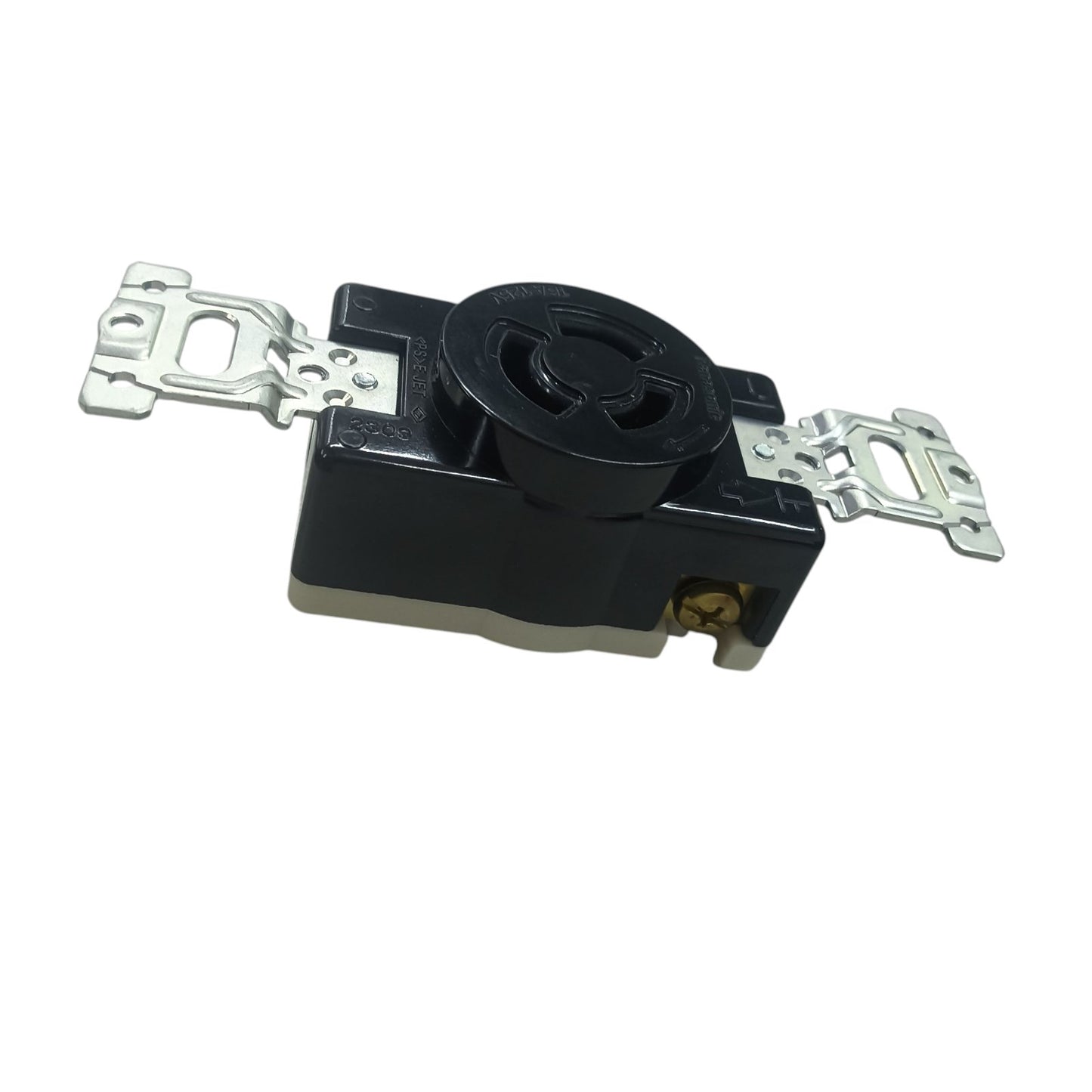 Panasonic 15A P Twist Lock Outlet with Plate 2P+E (3P) 125V (ML-1) WF2315 and WNF6253W-8 , Twistlock Outlet with Plate 15A 2P+E