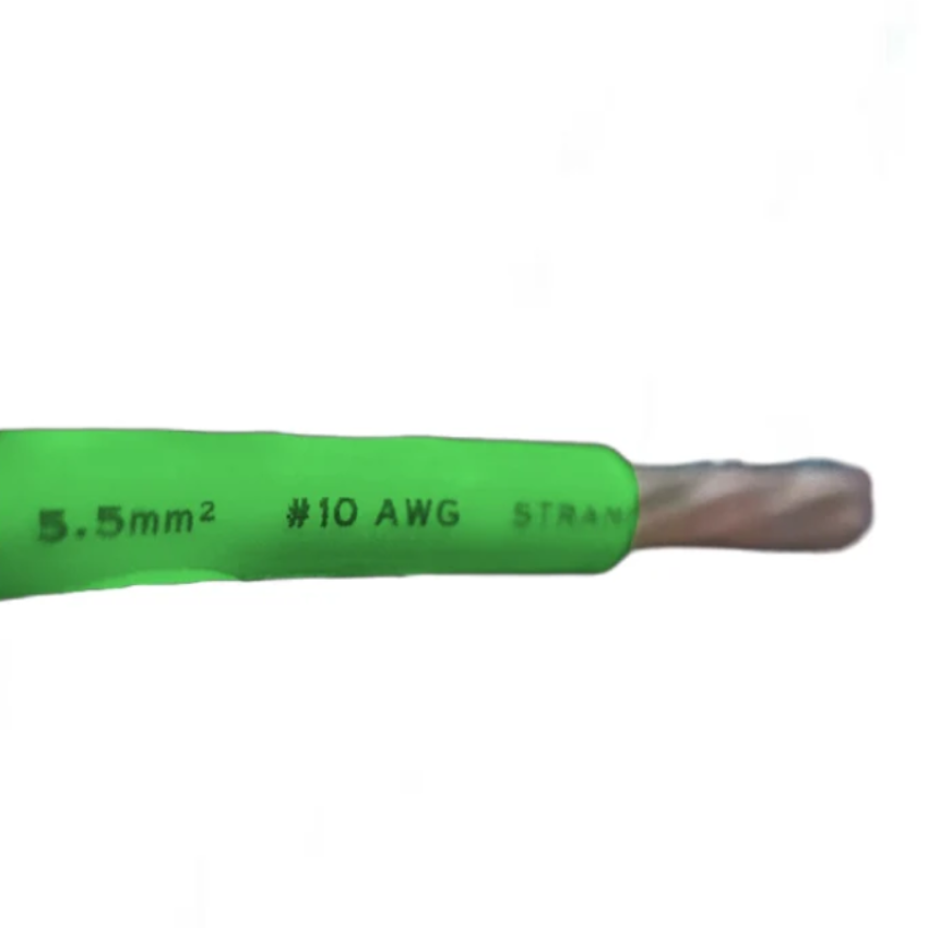 Duraflex 5.5mm THHN Wire AWG 10/7 THWN Green - Per Meter