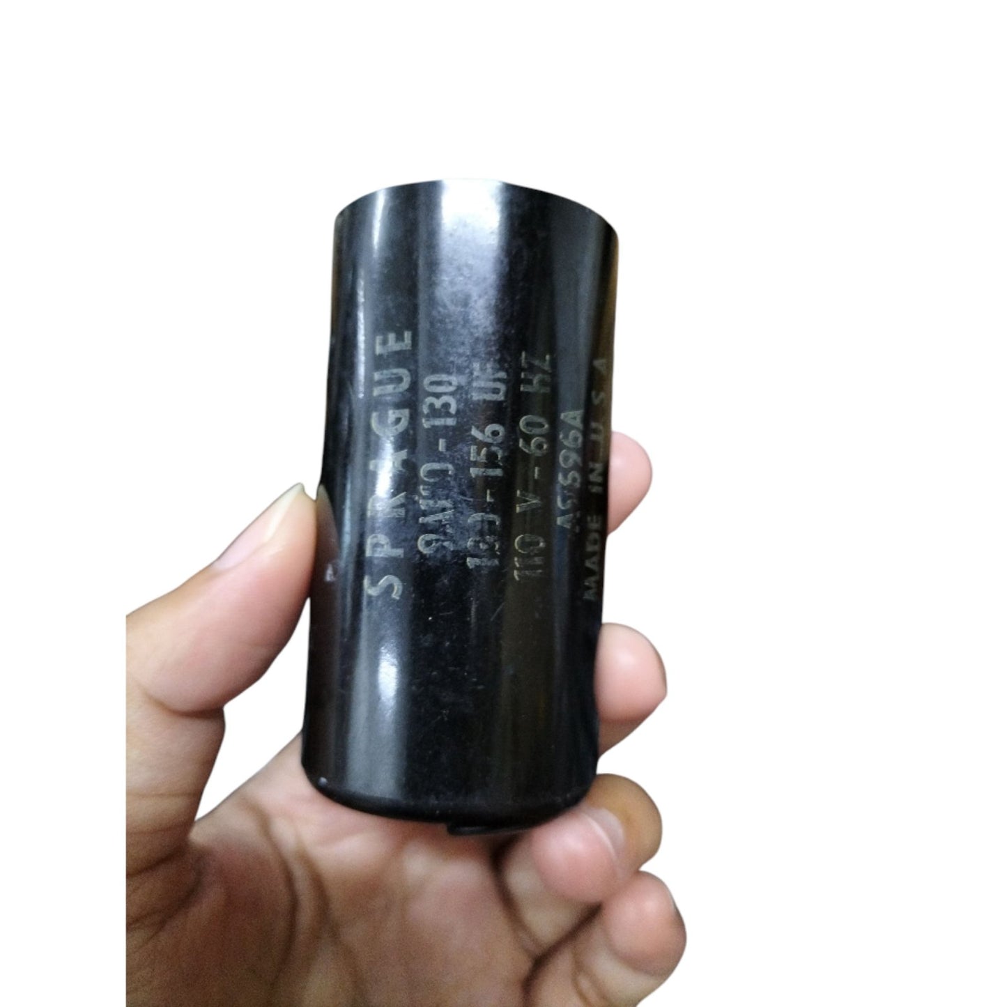 Sprague, Motor Start Capacitor 130-156UF 110 Volts, Capacitor 130-156MFD