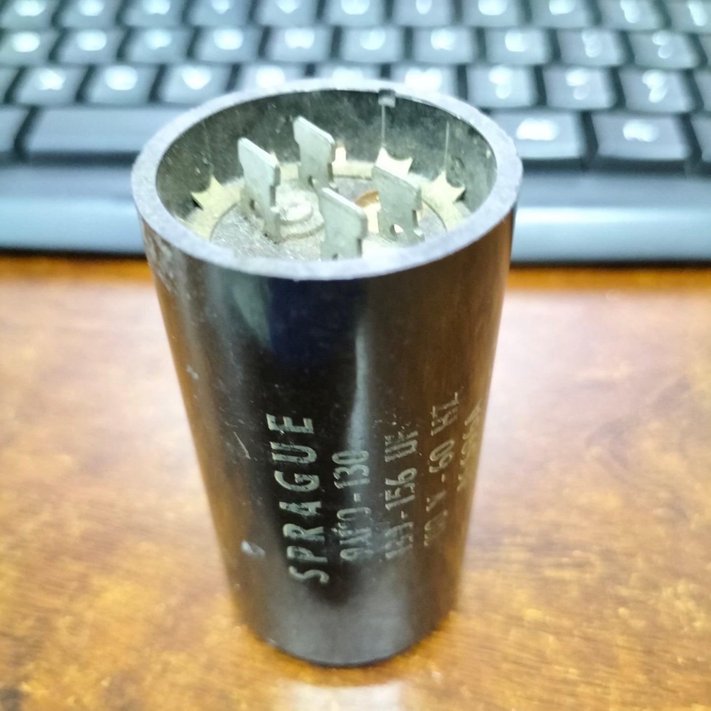 Sprague, Motor Start Capacitor 130-156UF 110 Volts, Capacitor 130-156MFD