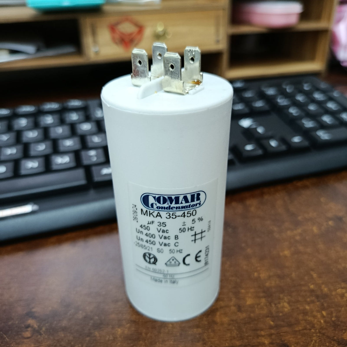 Comar, Motor Running Capacitor 35MFD 450V AC, Running Capacitor 35uF 450V