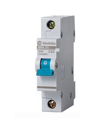 Shihlin Miniature Circuit Breaker 40A 1 Pole MCB 6 Kaic 230V BHA31C-40A