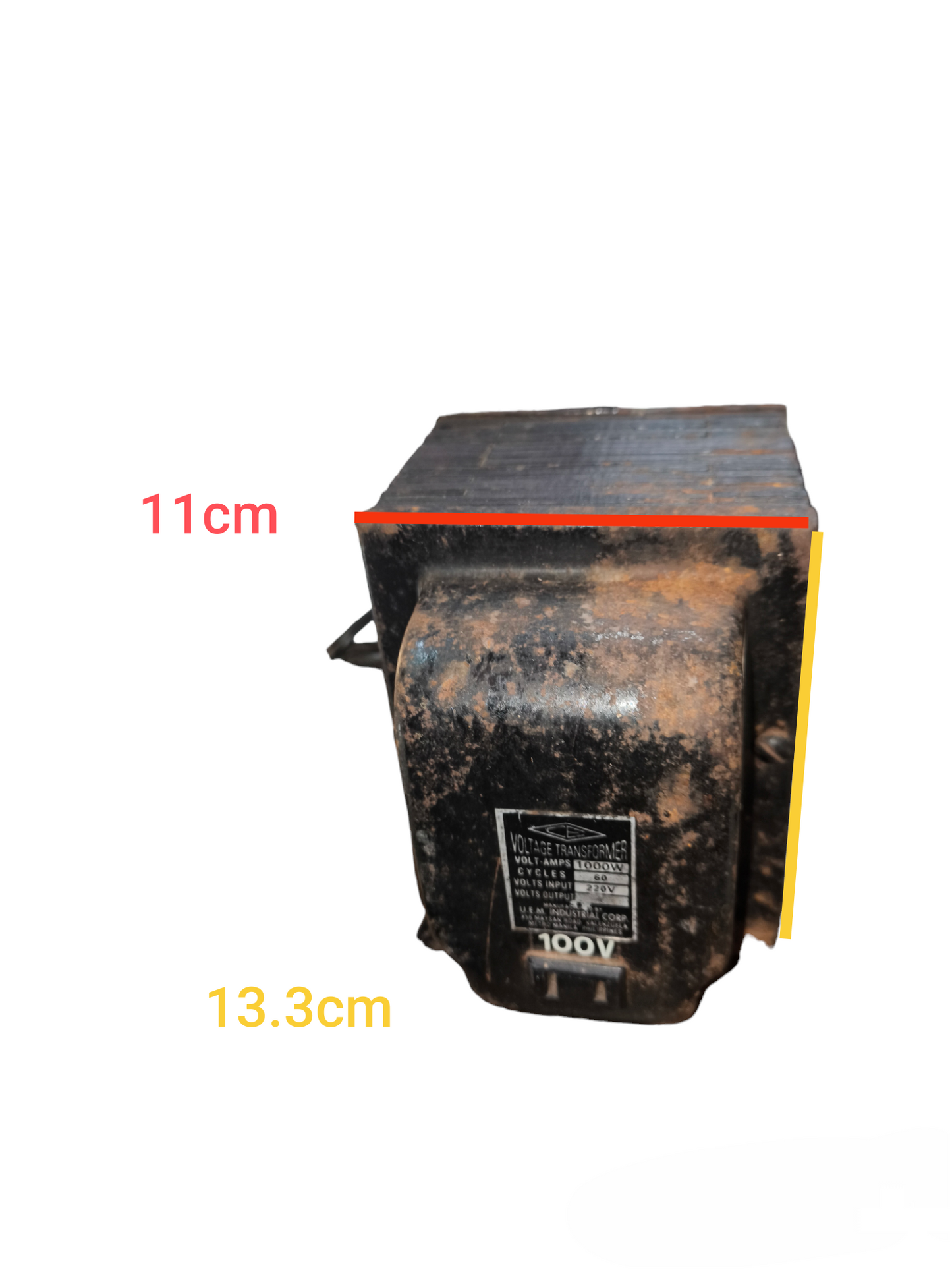 CE brand Transformer 220V AC to 100V AC for door chimes and bells with rusted metal casing