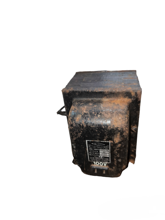 CE door chime transformer 220V AC to 100V AC with weathered black metal housing