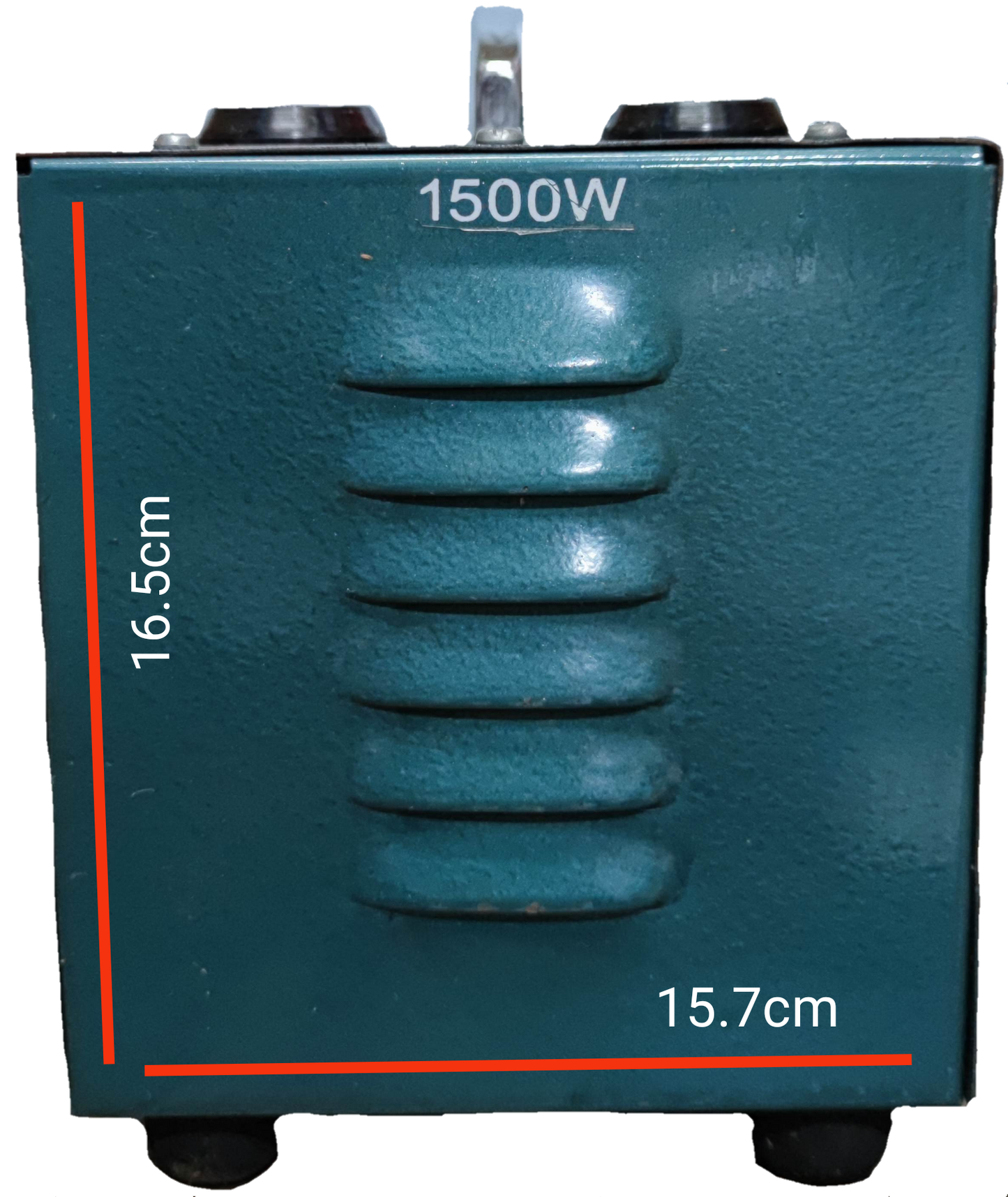 CE 1500W step down transformer 220V for door chimes and bells with compact 16.5 by 15.7 cm metal casing