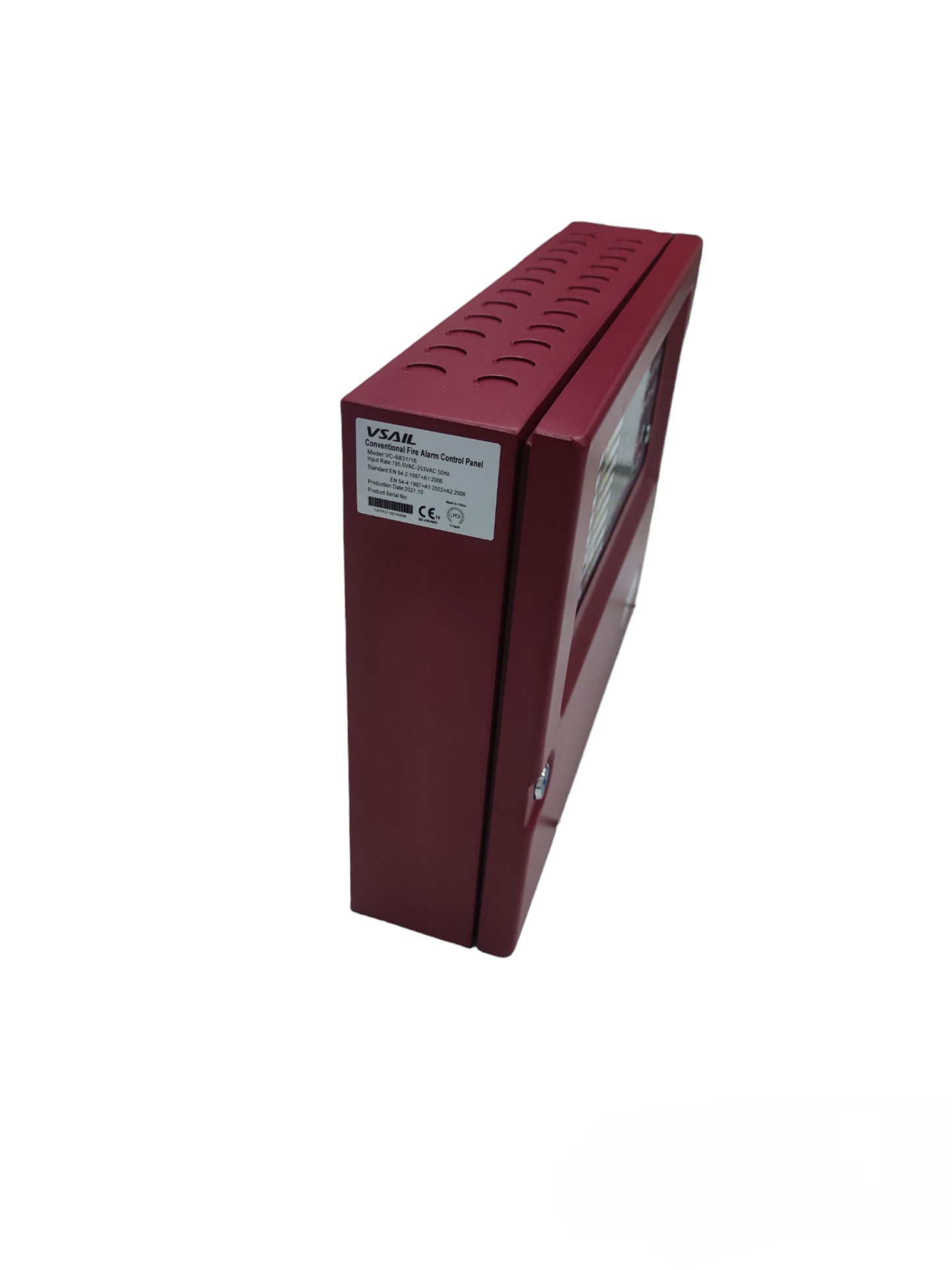 VSAIL Control Panel Conventional Type 16 Zones fire alarm system with red metal casing