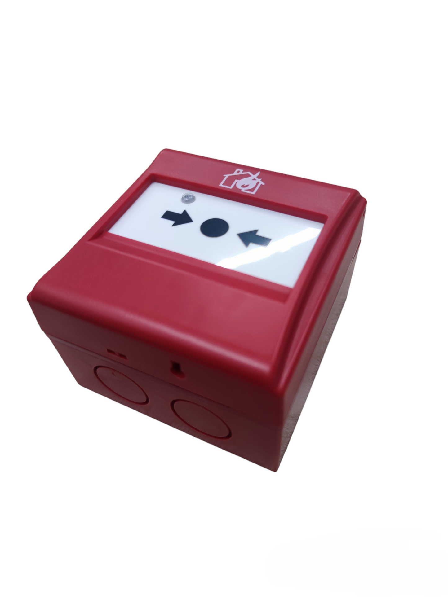 Red Manual Pull Station VSAIL fire alarm detector with directional arrows and emergency icon