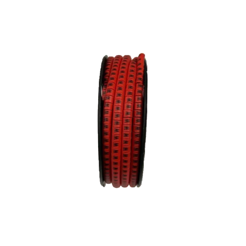 Grippes cable management W Marker Red 2.6mm to 4.2mm 1000pcs on a spool for wire identification