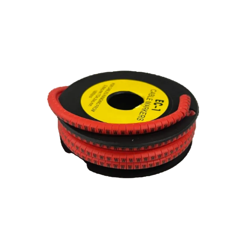 Grippes W Marker Red 2.6mm to 4.2mm 1000pcs cable markers on a black spool for cable management