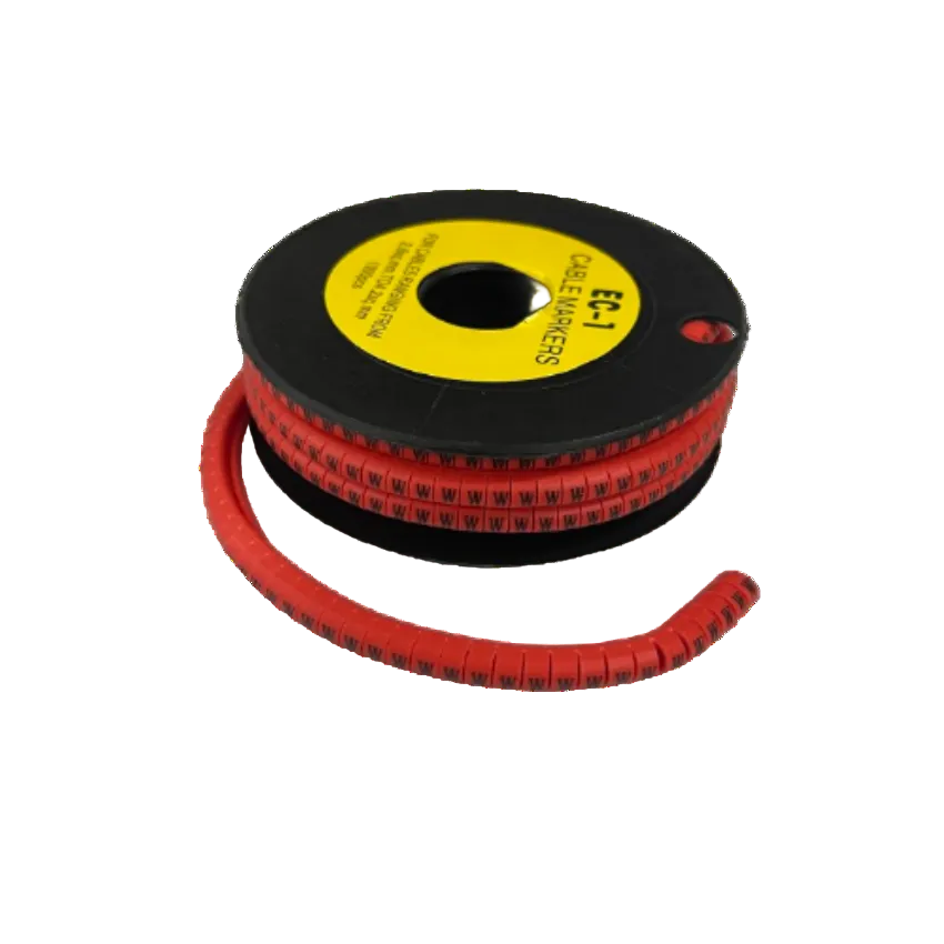 Grippes cable management spool with W Marker Red 2.6mm to 4.2mm 1000pcs cable markers in red