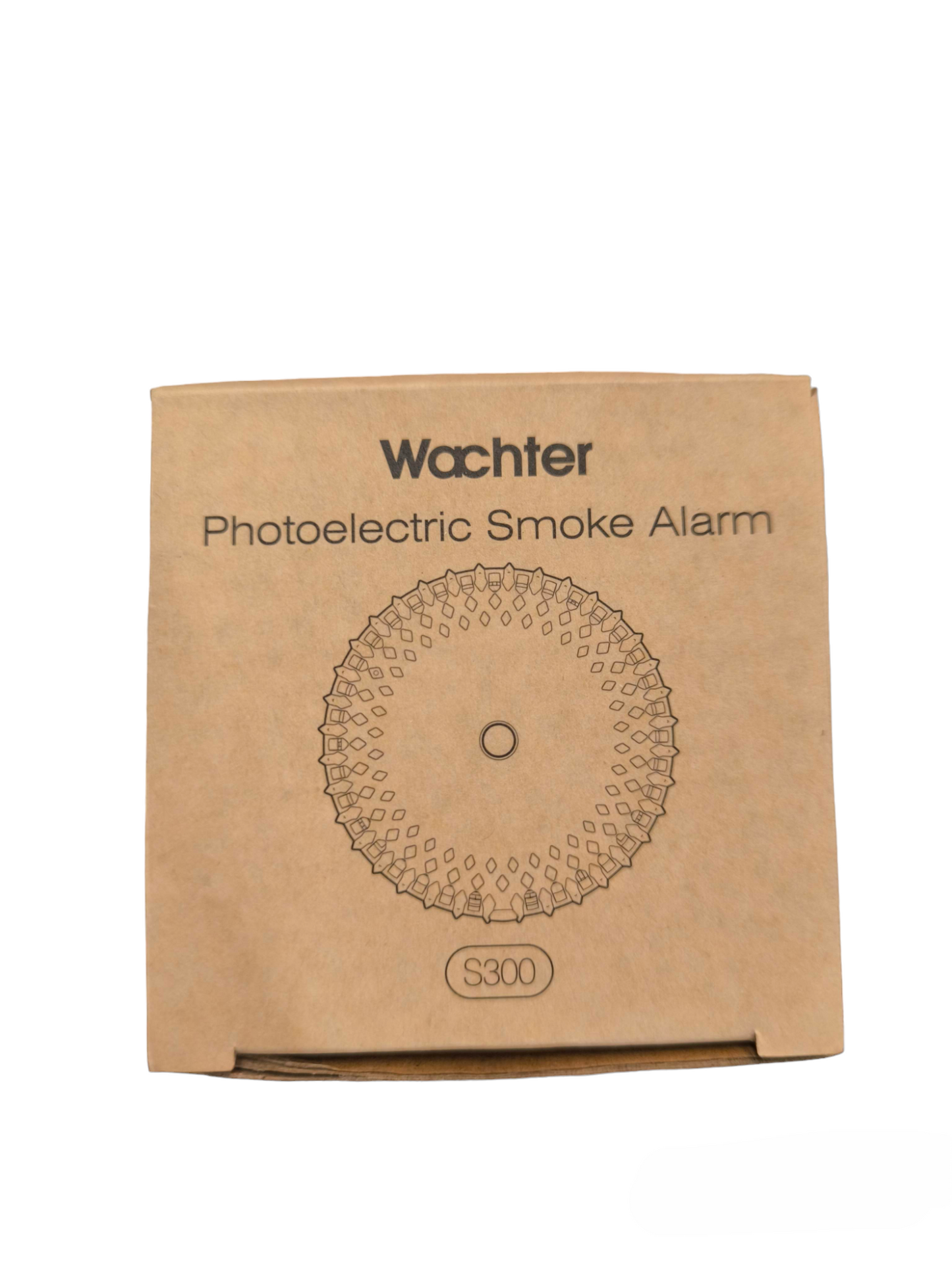 Watcher Photoelectric Smoke Alarm With Battery in brown packaging box for home safety