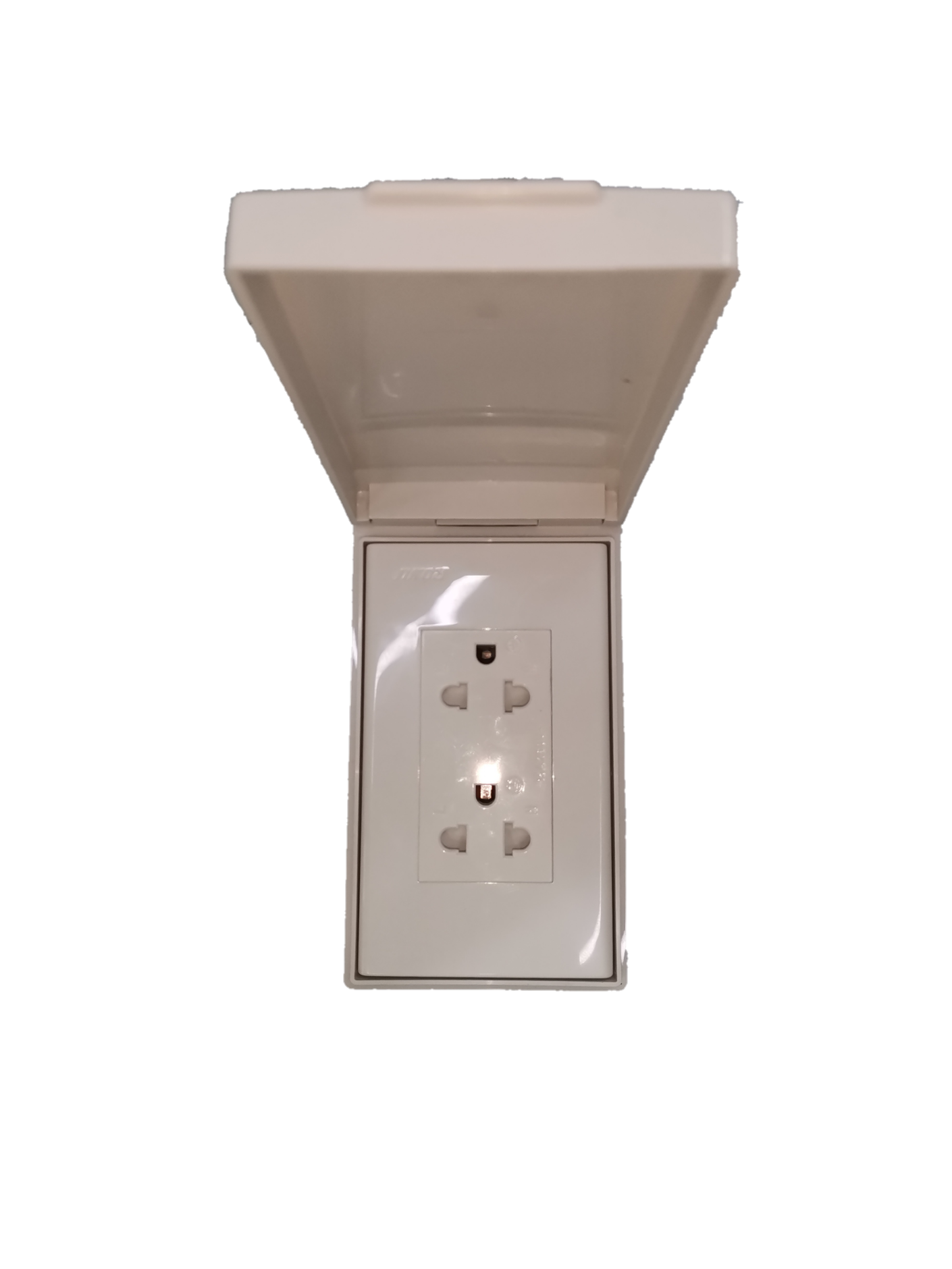 Royu Weatherproof Duplex Universal Outlet Wide Series with protective cover for outdoor use