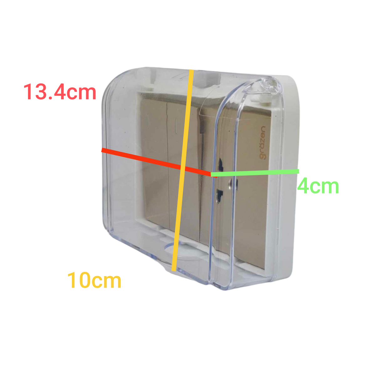 Grazen 16A 220V weatherproof electrical plate with transparent cover for outdoor use