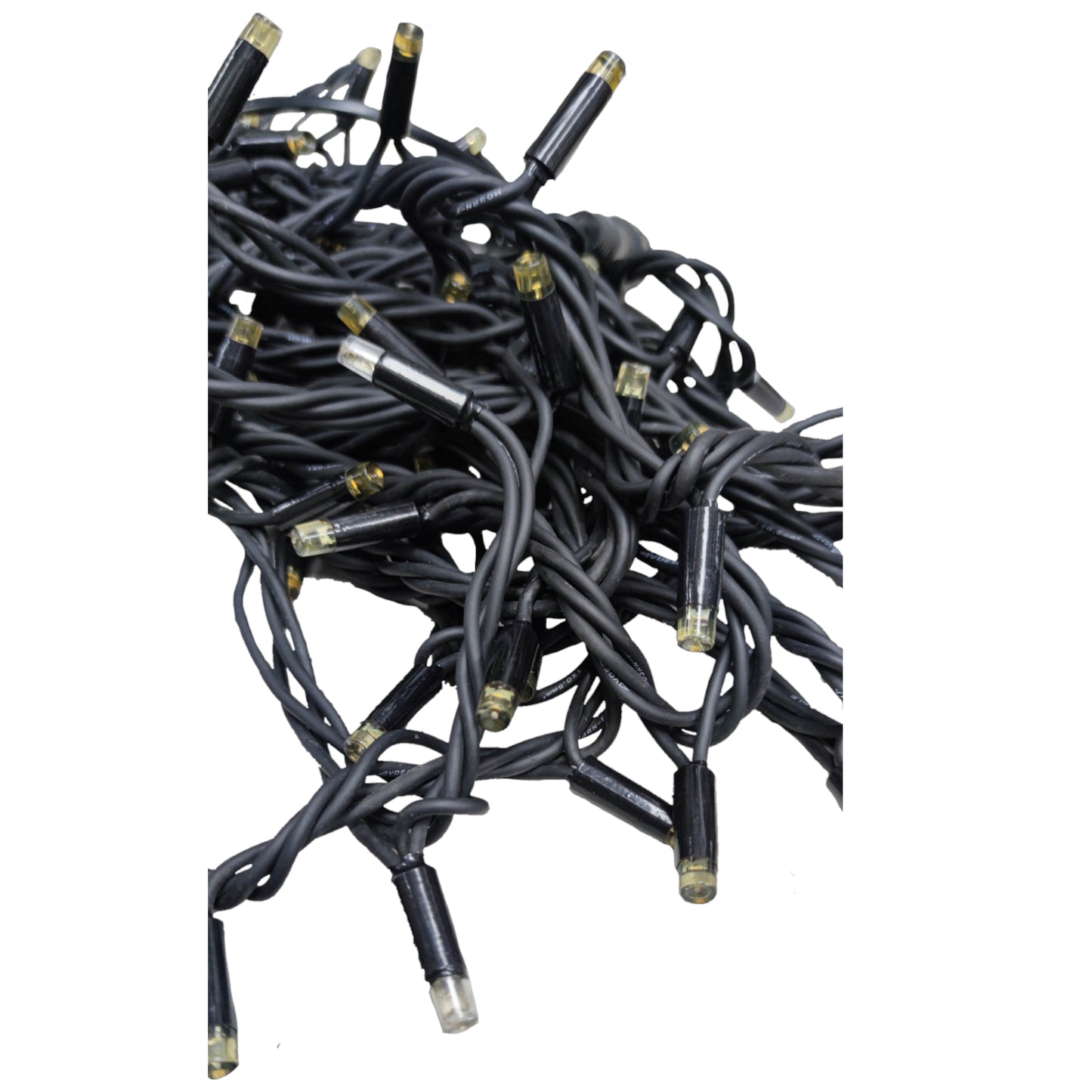 Weatherproof LED string lights 10 meters featuring durable black wire for outdoor decorative use