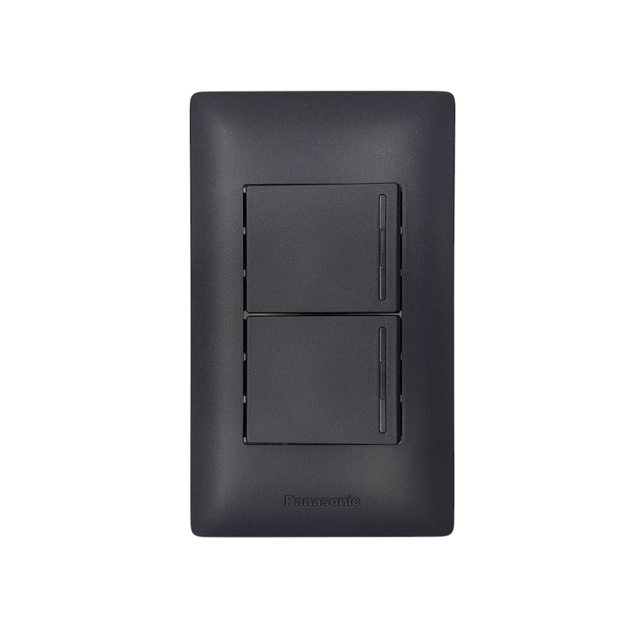 Panasonic 2 Gang 1 Way Switch 2 Device Slim Art Series Metallic Black WSAG6803MB-1/2XWSAG5521MB-5