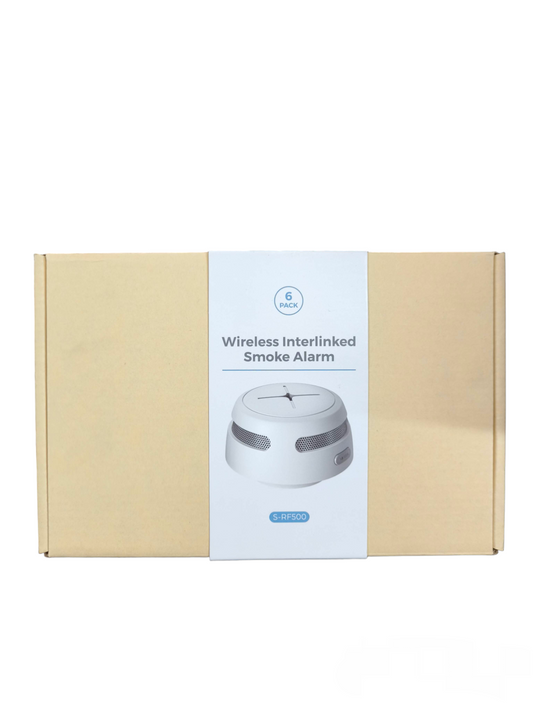 Aegislink wireless interlinked smoke alarm six pack boxed set for home safety