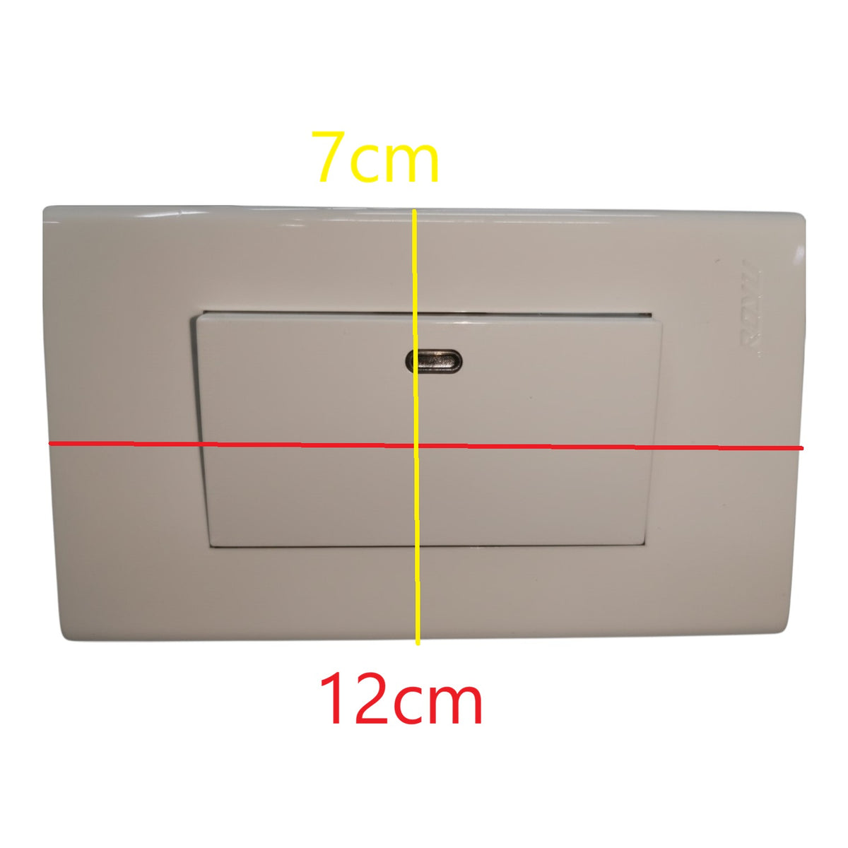 Royu 1 Gang 1 Way Switch Illuminated LED Indicator with Plate Cover Wide Series 10A 220V WD601